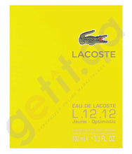 Load image into Gallery viewer, LACOSTE 100ML YELLOW EDT FOR MEN